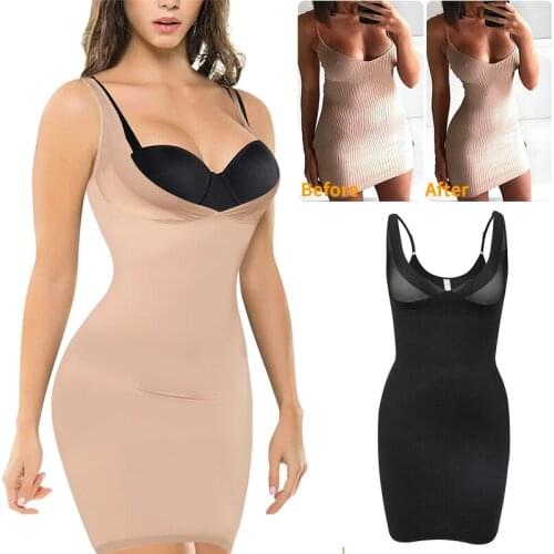 Women Slimming Underwear Waist Trainer Tummy Shaper Slip Seamless Slim Slip Shapewear Full Slips for Women Under Dresses