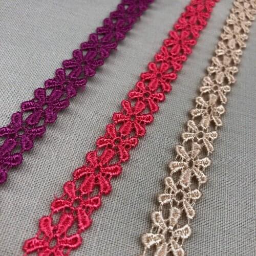 1.5CM Width 3Colours Avaiable Lace Trims Applique Polyester For Home Textiles Sewing Lace Fabric