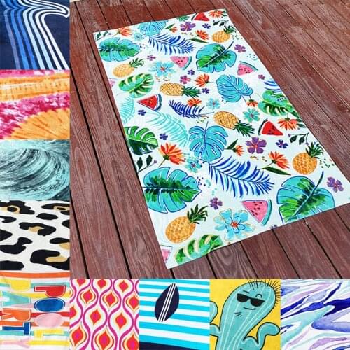 1pc 7 Colors 160x80cm Summer Beach Towel Cotton Swimming Towel Wrap Big Bath Towel For Vacation Holiday Party