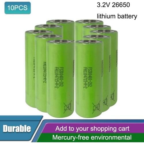 10pc 26650 lifepo4 3.2v 2500mAh high drain 70A ( 30C ) battery cells e-bike golf car & cordless power tools