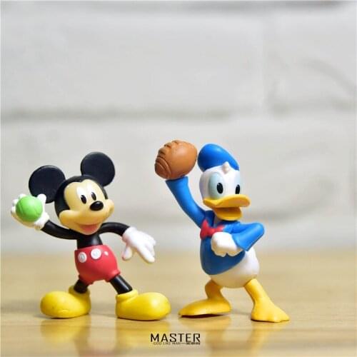 12piece 6.5cm mickey mouse donald duck pvc figures toys Cartoon figures model ornaments