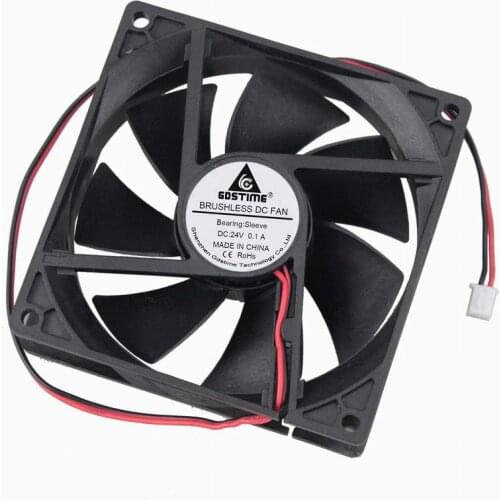 20 Pieces Gdstime DC 24V 2Pin 90mm 92mm x 25mm Brushless CPU Computer Case Cooling Fan 92x92x25mm Exhaust Heatsink Cooler 9225