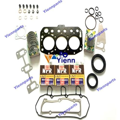 3TNV70 Overhaul Re-ring Kit For Yanmar Tierra ZX17U-2 ZX10U-2 Tractor Excavator Diesel Engine Repair Parts