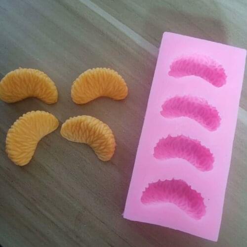 4 even oranges, orange flesh, orange petals, creative baking mold, fondant cake decoration, silicone mold, aromatherapy