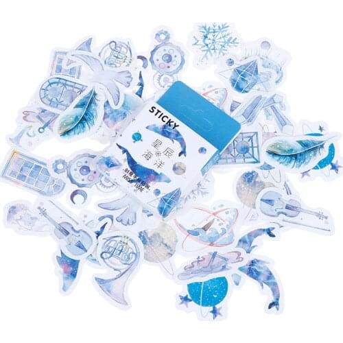 46pcs/box Star Ocean DIY Diary Stickers Paper Lables Gifts Packaging Decor