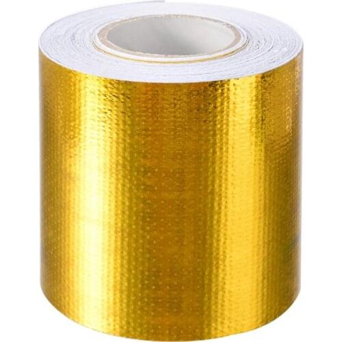 5M Self Adhesive Reflective High Temperature Exhaust Heat Shield Wrap Tape Insulation Stickers for Auto Motorcycle Exhaust Pipe