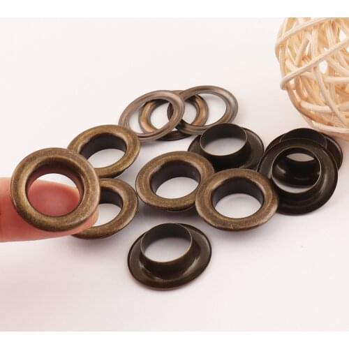 50 PCS Metal Antique Bronze Eyelets and Grommets With Washers Eyelets for Tags,Eyelets Tunnels Canvas Eyelets bag Eyelets-12 mm