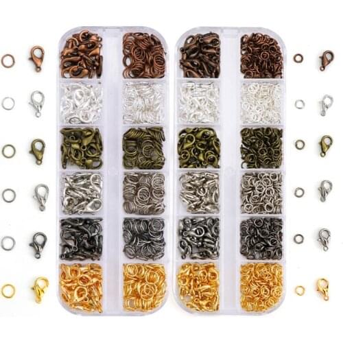 DIY Alloy Key Chain Accessories Jewelry Buckle Set Handmade Keychain Metal Accessories Box DIY Pendant Toys