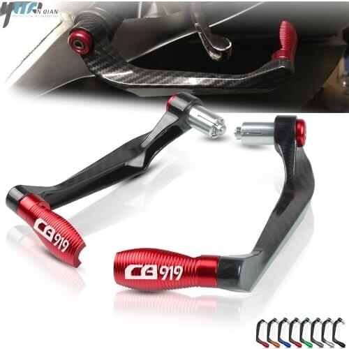 Carbon Fiber Universal 7/8" 22mm Motorcycle Aluminum Handlebar Brake Clutch Levers Protector Guard For Honda CB919 CB 919 Hornet