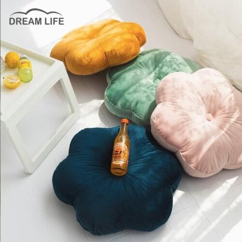 Cotton Filling Chair Cushion Flower Pillow Home Decor Soft And Fashion Anime Shape Office Lumbar Cushion For Sofa Bedroom