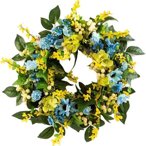 Artificial Green Wreath Front Door Party Festival Decor 16 Inches Home Indoor Ornaments Hanging Spring Wedding Holiday Lintel