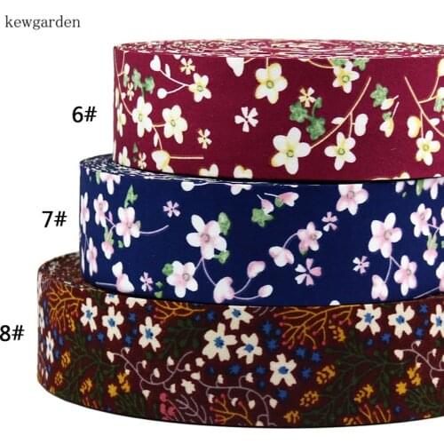 Kewgarden Flower Fabric Layering Cloth Ribbons 40mm 25mm 10mm DIY Earring Hairbow Brooch Satin Ribbon Handmade Tape 8 Meters