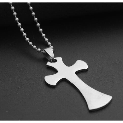 10pcs Stainless Steel Love Heart Cross blessing Necklace simple Religion Christian Jesus Cross Faith lucky Necklace gift jewelry