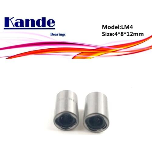 LM4UU 1pc High quality LM4 Linear Bearing 4x8x12 mm LM4 UU for 3d printer Linear Bearing SM4UU