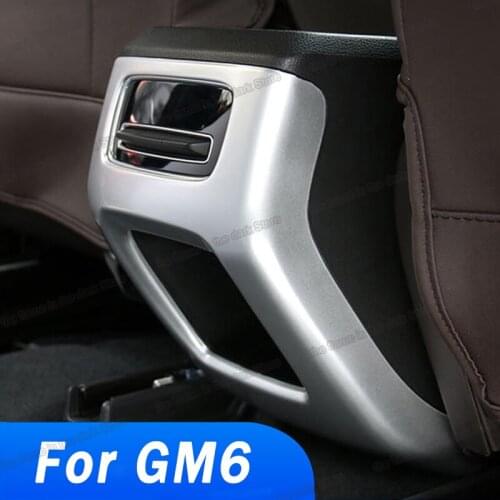 Lsrtw2017 Car Rear Armrest Cover Vent Frame Trims for Trumpchi Gac Gm6 M6 2019 2020 2021 Accessories Auto Decoration Styling