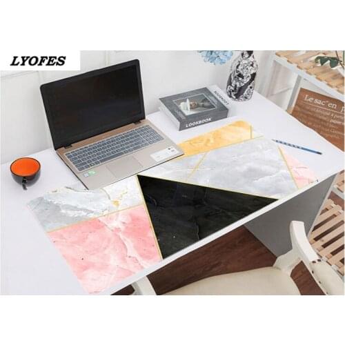 Marble Kawaii Desk Mats Nordic Style Cute Mouse Pad Large Office Accessories Deskpad for Home Gaming Writing Desk Mat for Gamer
