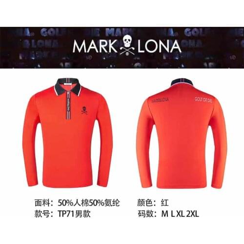 ML Men Golf Clothing Long Sleeves Autumn 2021 Mark Fashion Men Sports Polo Shirts
