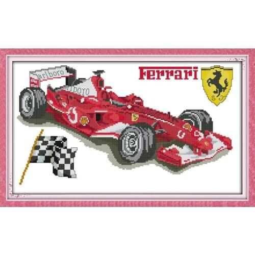 Joy Sunday Ferrari Counted Cross Stitch Kits 11&14CTDIY Cross Stitch Embroidery Needlework Kits for Home Decor Handmade DIY Gift