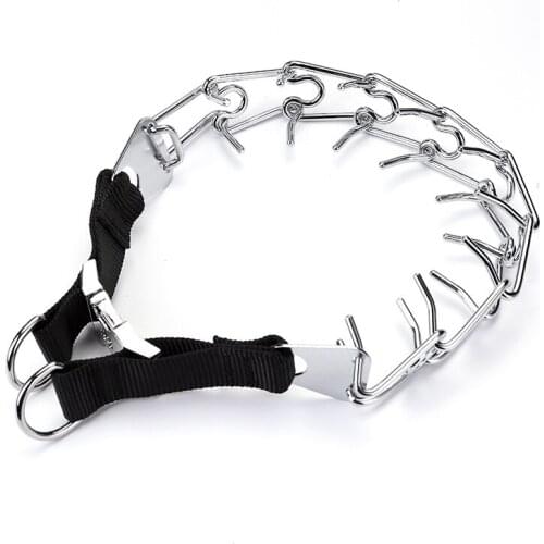 1PC Pet Dog ChainTraining Collar Prong Choker Collars Pet Iron Metal Choke Neck Leash Walking Training Tool Supplies