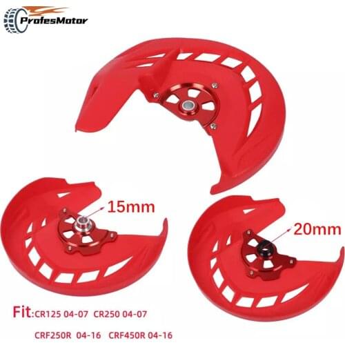 Motorcycle Front Brake 15mm 20mm six colors Disc Rotor Guard Cover Protector For CRF250R CRF450R 04-16 MX CR125 CR250 04-0