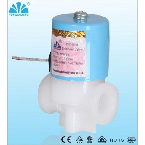 Closed Open DC 24V G1/4' 8mm Plastic Direct Drive Water Dispenser RO Machine Water Electromagnetic Valve Solenoid Valve