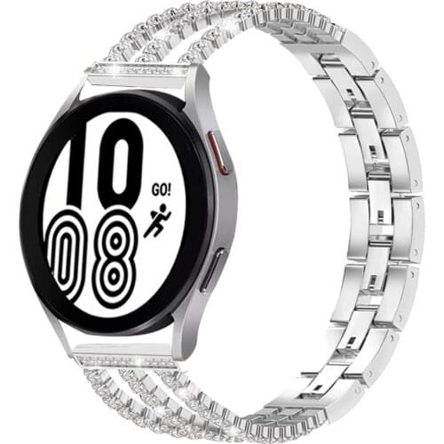 For Samsung Galaxy Watch 4 Classic 46mm 42mm Band for Galaxy Watch4 44/40mm Luxury Diamond Bracelet Stainless Steel Wrist Strap