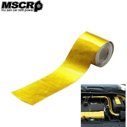 MSCRP 2"x5 Meter Roll SELF ADHESIVE REFLECT A GOLD HEAT WRAP BARRIER Hot Selling New For BMW E36 Z3/318I/IC/IS/TI MSCRP-YX01234