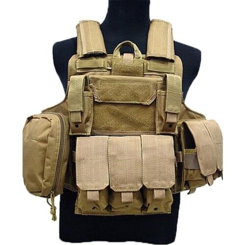 Tactical Vest Molle Airsoft Combat Vest W/Magazine Pouch Releasable Armor Plate Carrier Strike Vests Hunting Clothes Gear