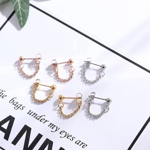 Link Chain Earrings For Women Ins Popular High Quality Fringe Earring Jewelry for office lady