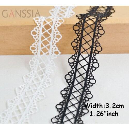 1yard Width:3.2cm Delicate Hollow Design Water Soluble Lace Trim Lace DIY Garment Clothes Sewing Accessories.(ss-658)