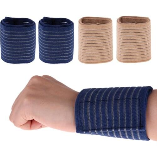 2 Pairs Elastic Wrist Strap Support Sport Hand Protector Bandage Straps Guard, Portable & Durable