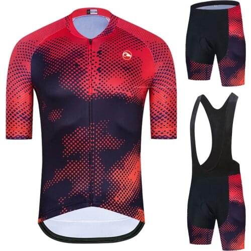 2021 Summer Cycling Jersey Pro Team Road Bike Cycling Clothing Suits MTB Bib Shorts Set Men Bike Ropa Ciclismo Triathlon Uniform