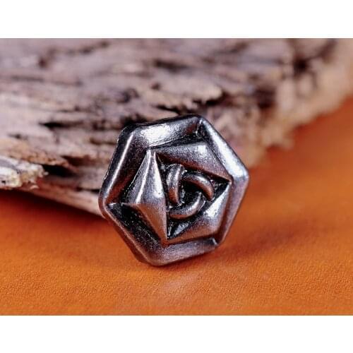 30pcs Tibetan Style Carved Flower Pattern Rivet Stud LeatherCrafts Decor Conchos