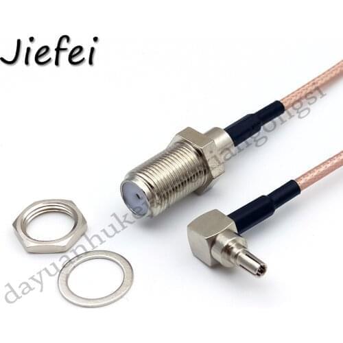 50pcs RF Connector F to CRC9 Cable F Female to CRC9 Rightangle RG316 Pigtail Cable 15cm 20cm 30cm 50cm