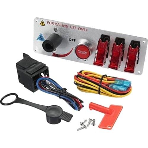70% Dropshipping!!12V Auto LED Racing Car Ignition Engine Start On/Off Push Toggle Switch Panel