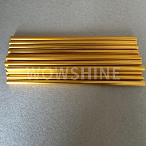 WOWSHINE Free shipping shiny gold color aluminum drinking straws 25pcs/lot food grade juicy straws