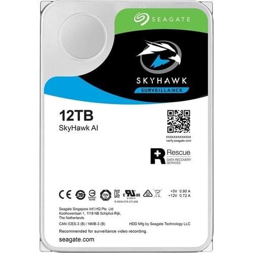 Seagate SkyHawk 3.5 "12TB 7200RPM Sata 256MB Disk ST12000VE0008