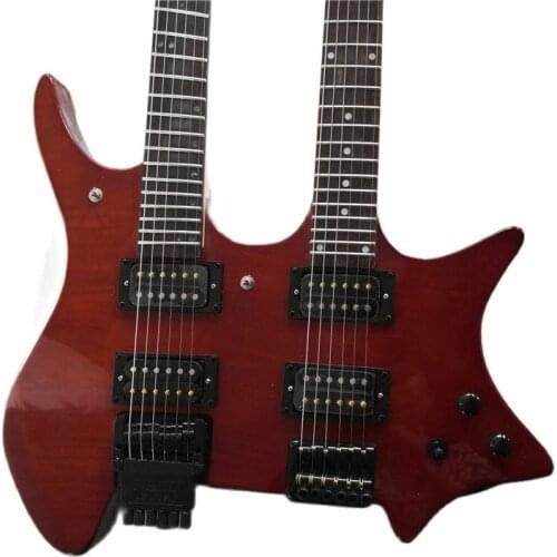 Double-headed electric guitar, headless electric guitar, customized in various colors