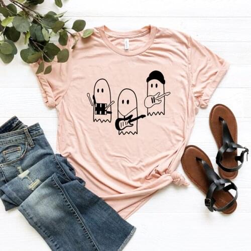 Sunset Curve T-Shirt Julie and The Phantoms T Shirt Ghost Band Shirt Women Cute Harajuku Graphic Tee Summer Kawaii Clothes Tops