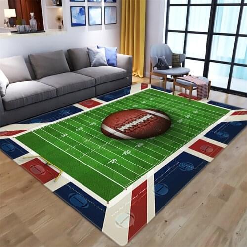 Football Printed Children Room Carpet Soccer Sport Series Rug For Bedroom Floor Doormat For The Door Bathroom Absorb Mat