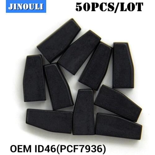 JINOULI 50pcs/lot NEW Car key transponder Blank PCF7936AS PCF7936 id46 transponder chip ID46 PCF7936AS Car key transponder Blank