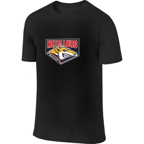 KHL hockey team logo printed T shirt for men plus size Metallurg