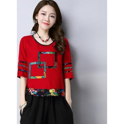 Chinese Blouse Shirt Traditional Chinese Clothing for Women Linen Oriental China Clothing Womens Tops and Blouses