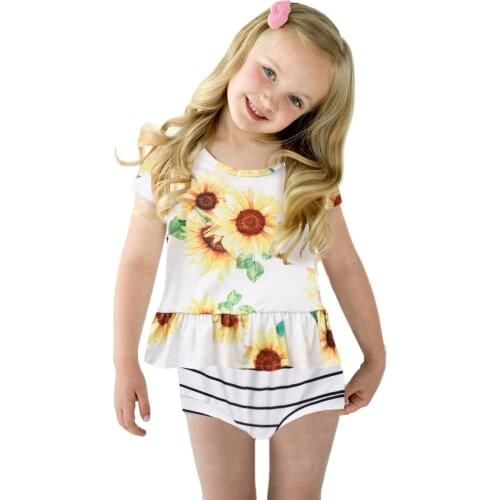 2Pcs Newborn Baby Summer Outfit, Tie-Dye O-Neck Short Sleeves Blouse + Elastic Waist Shorts for Baby Girls, 3-18 Months