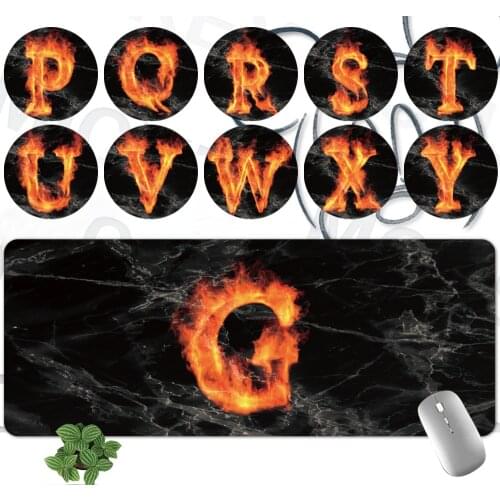 Mouse Pad PU Leather Waterproof Office Laptop Computer Accessories Mousepad Letter Series Easy To Clean Gaming Mouse Mat