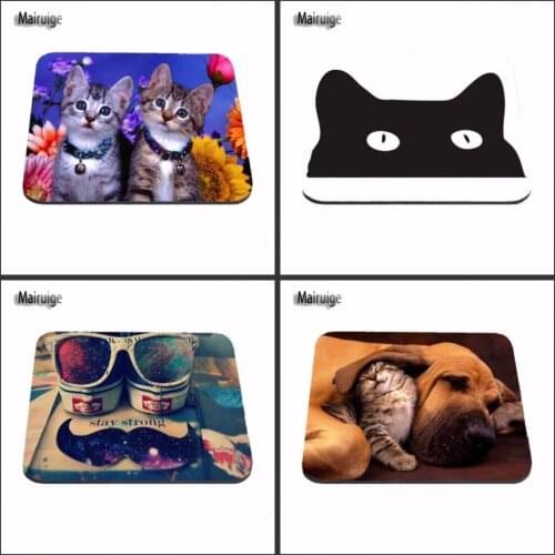 Mairuige Mischievous Cat Mouse Pad Fashion Computer Notebook Gaming Mice Mat 18*22cm and 25*29cm And 25*20cm Mouse Mat
