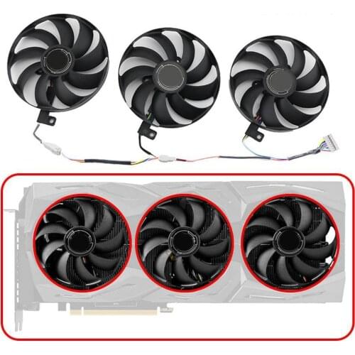 Graphics Card Replacement Cooler Fan 12V 0.5A 88mm For -ASUS RX 5700 RX 5700 XT RTX2080TI 8GB ROG STRIX OC Graphics Card Cooling
