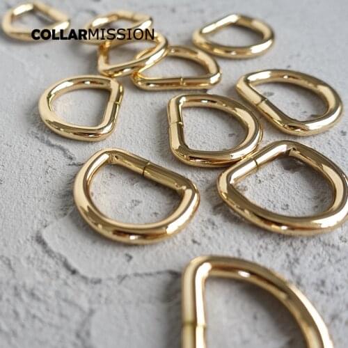 20pcs/lot Metal D Rings for Pet puppy Collar 20mm Webbing Strap Leather bag Sewing Parts diy accessory D-shaped buckle DK20J