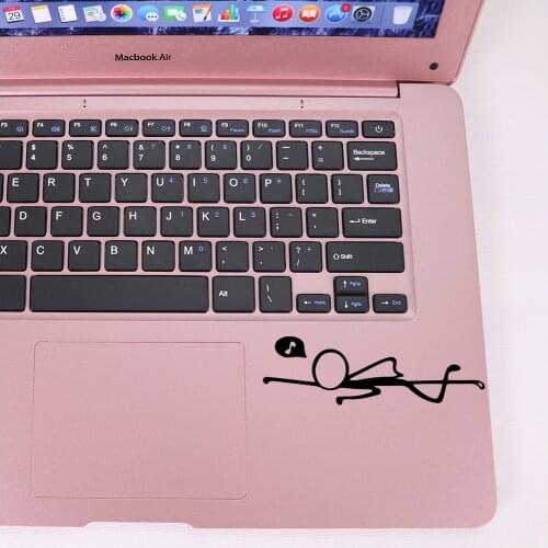 Interesting Laptop Sticker Cartoon people Art Pattern Vinyl Decal Black Laptop Stickers For Macbook Air Laptop skin decoration