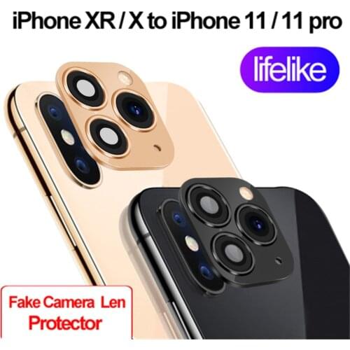 Fake Camera Lens Sticker Cover Screen Protector for iPhone XR X Change to iPhone 11 Pro Max